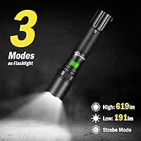 Vista 3 de UltraFire Varita de tráfico de 16 pulgadas y 619 lúmenes, 3 modos intermitentes, linterna de seguridad recargable USB-C para control de tráfico