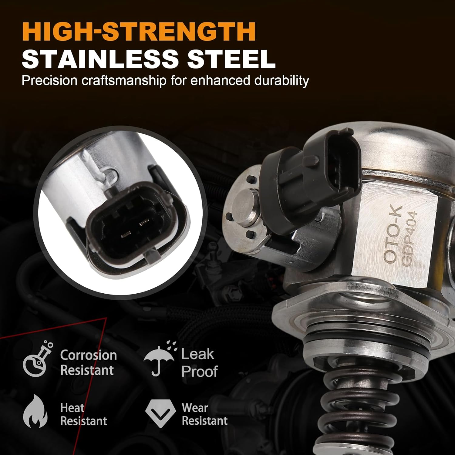 OTO-K High Pressure Fuel Pump Compatible with Hyundai Sonata Accent Tucson,Kia Optima Forte5 Rio 2015-2018 1.6L,Replaces#353202B220 GDP404