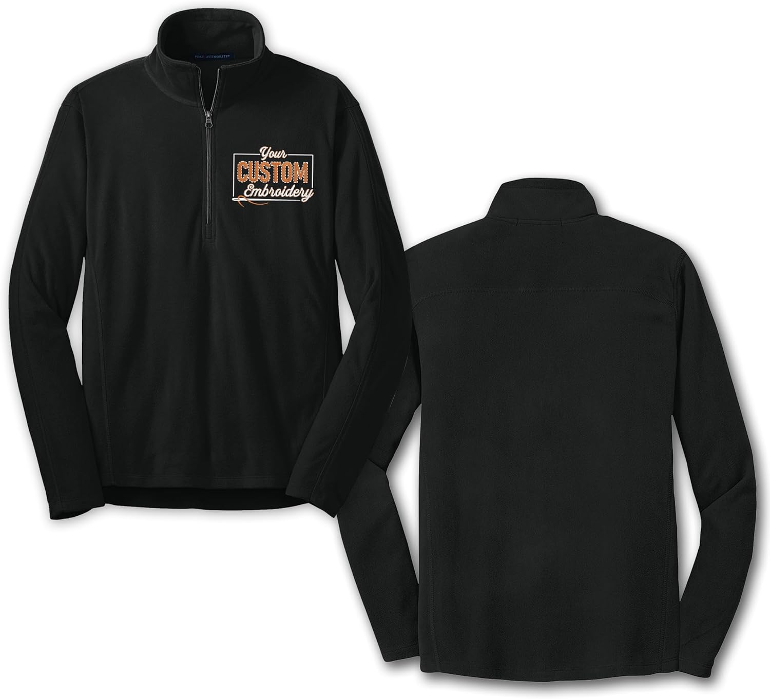 NACRE APPAREL Custom Embroidered Microfleece Half Zip Pullover for Women Men Personalized Embroidery Zip Up Pullover - Image 7