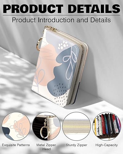 Vista 4 de Soporte para tarjetas de crédito, elegante cartera delgada para mujer con bloqueo RFID, perfecta para negocios y uso diario, mantiene tus