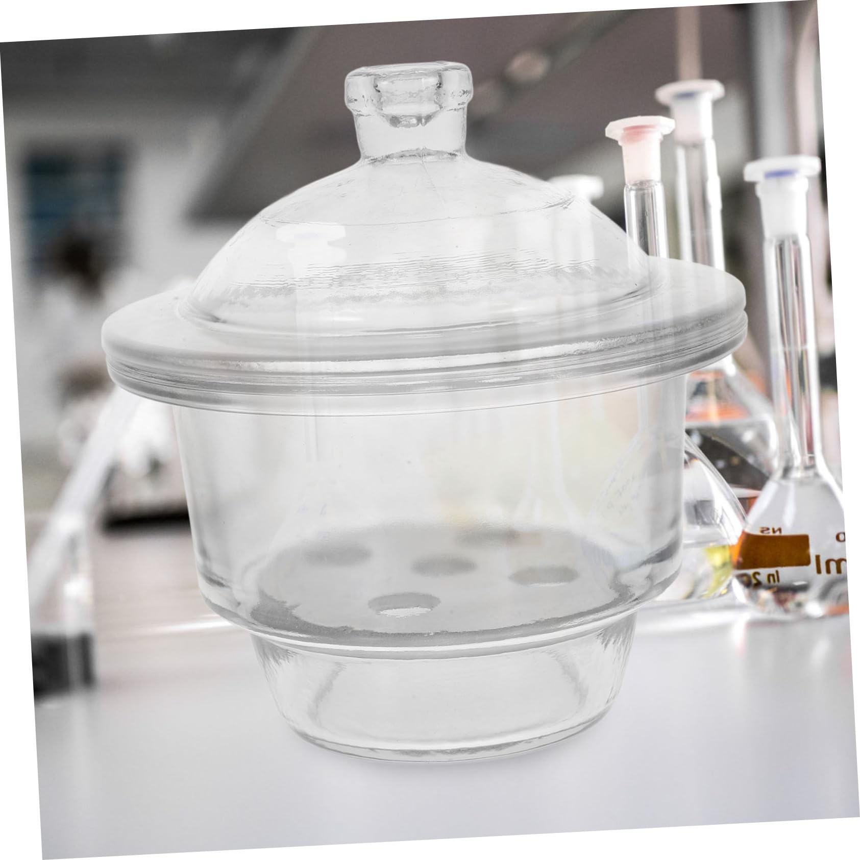 Labor Trocknerflasche aus Glas mit Vakuumfunktion Hochtransparent und Leicht zu Tragen für Wissenschaftliche Experimente und Lehre
