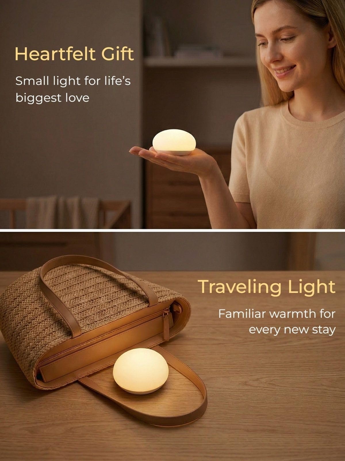 EASZZZ Baby Night Light Nursery Night Lights for Breastfeeding Soft BPA Free Silicone Touch Night Lamp Eye Caring Easy Flip Design Stepless Dimming 1-Pack product thumbnail 8