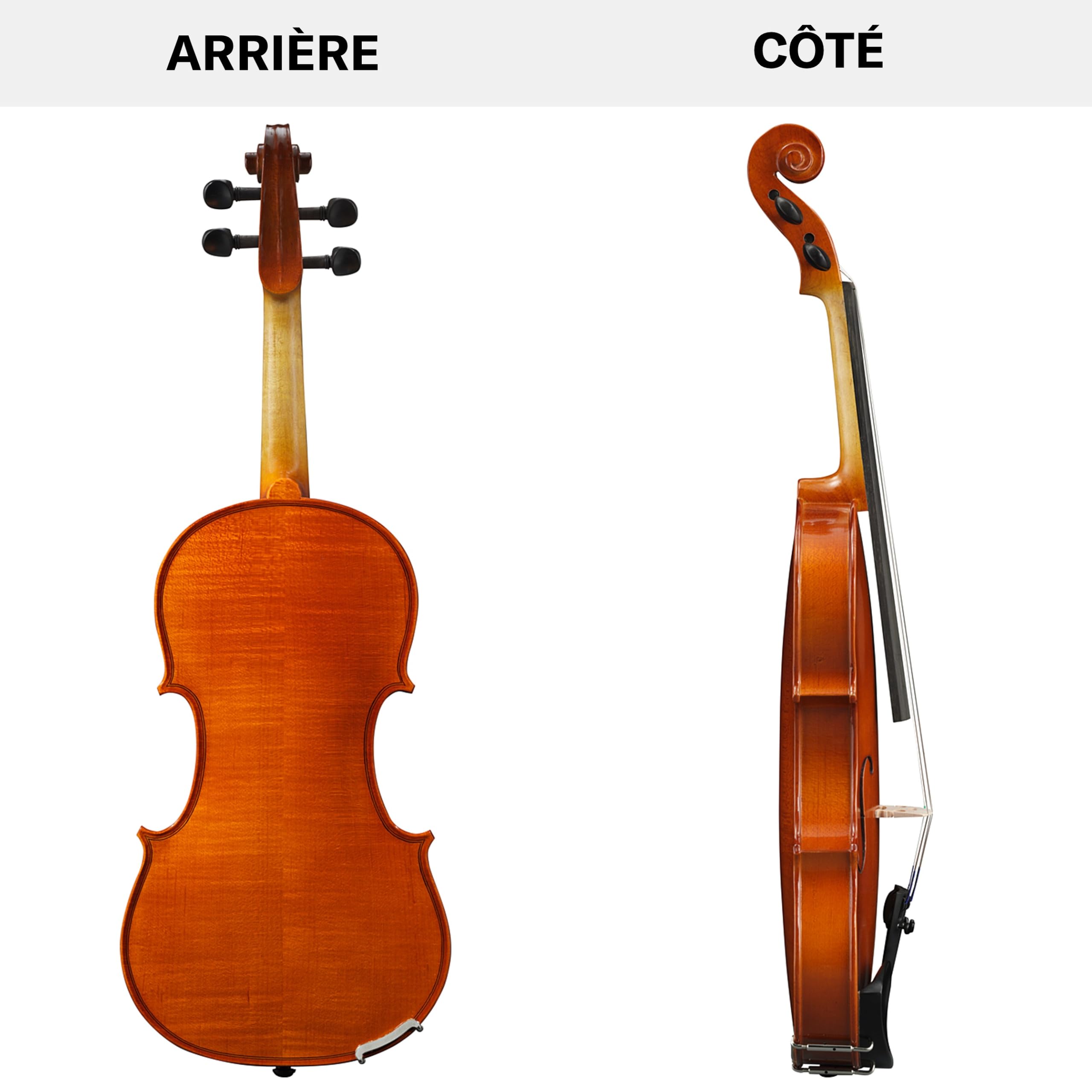 YAMAHA V3SKA44 Set Violon Acoustique – Taille 4/4, Violon D'étude Monté à la Main, Table en Épicéa, Fond en Érable, Touche en Ébène, 4 Tendeurs, Livré en Étui avec Archet et Colophane – Marron