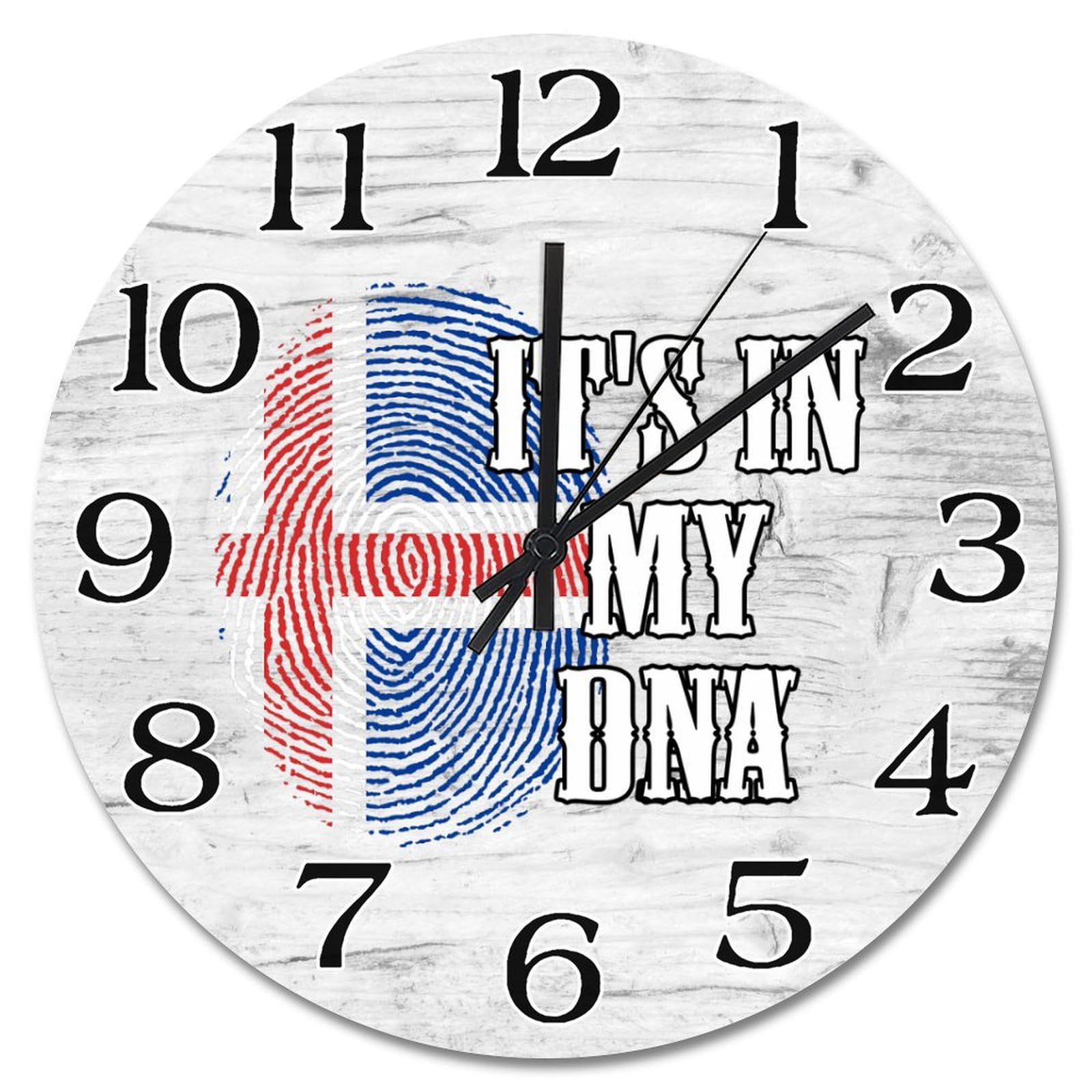 Horloge murale drapeau Islande It's in My DNA pour afficher vos racines
