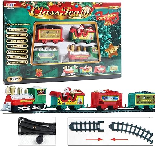 Miniatura 7 de Autos de riel eléctrico de Navidad, mini tren para niños, coche eléctrico de ingeniería para niños, coche de pista educativa para niños, pequeño