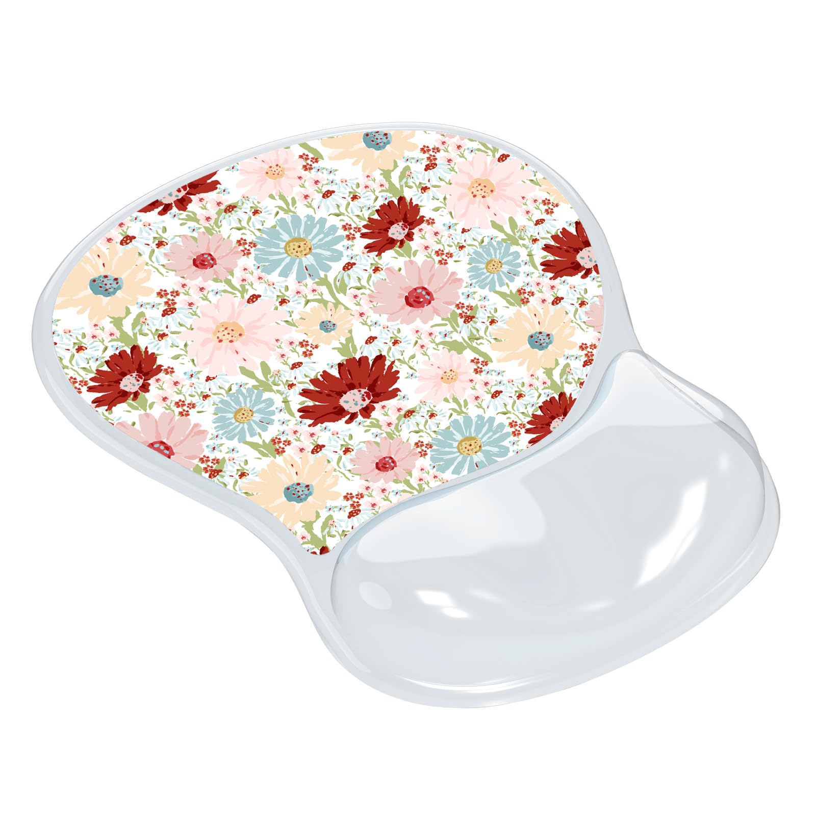 AUPET Ergonomic Mouse Pad with Gel Wrist Support – Non-Slip Mouse Mat with Comfortable Memory Gel Cushion – Relieves Wrist Pain – Designer Pattern for