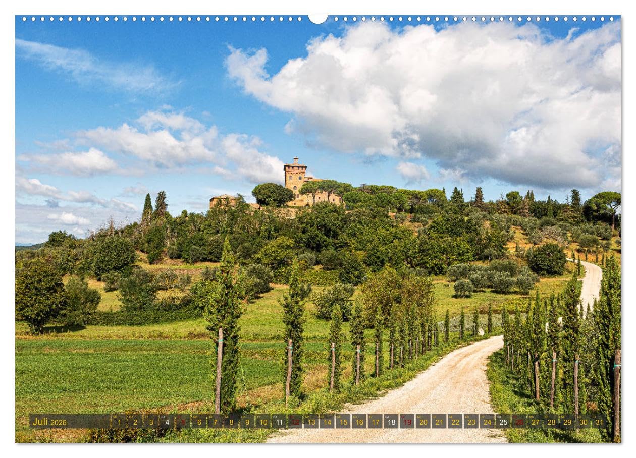 Faszination Toskana (hochwertiger Premium Wandkalender 2026 DIN A2 quer), Kunstdruck in Hochglanz: Landschaften und Architektur aus Italiens zauberhafter Toskanaregion (CALVENDO Orte)