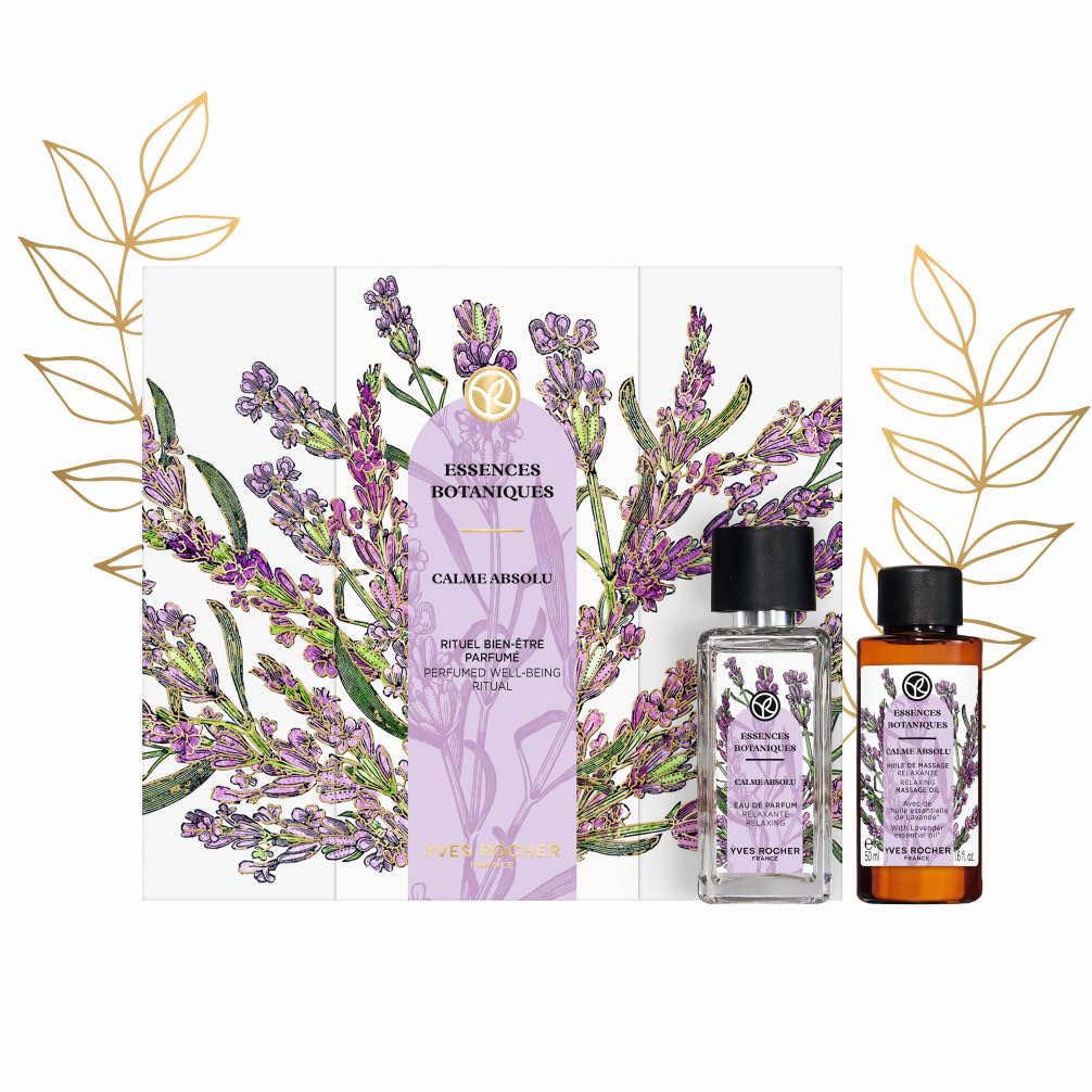 Yves Rocher - ESSENCES BOTANIQUES – Geschenkset Parfum – Ein Ausflug in die Gelassenheit – Eau de Parfum 50ml & Massageöl 50ml (Calme Absolu) - Muttertagsgeschenk