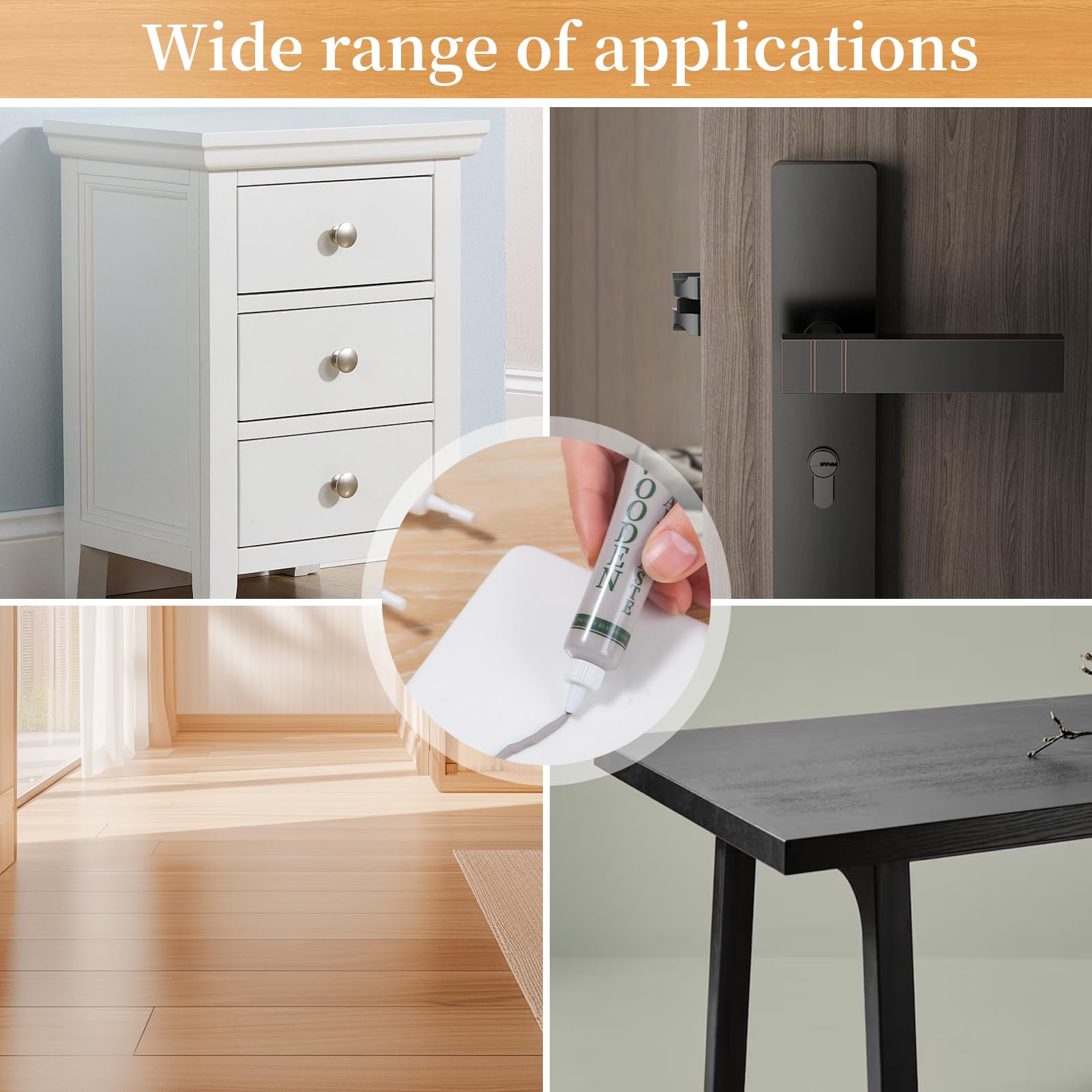 kit riparazione legno, Kit di riparazione di mobili 14 Colore, Stucco per legno riempitivo, Stucco per Legno, Set di riparazione in laminato, Kit Riparazione Mobili in Legno di Graffi, Crepe, Macchie