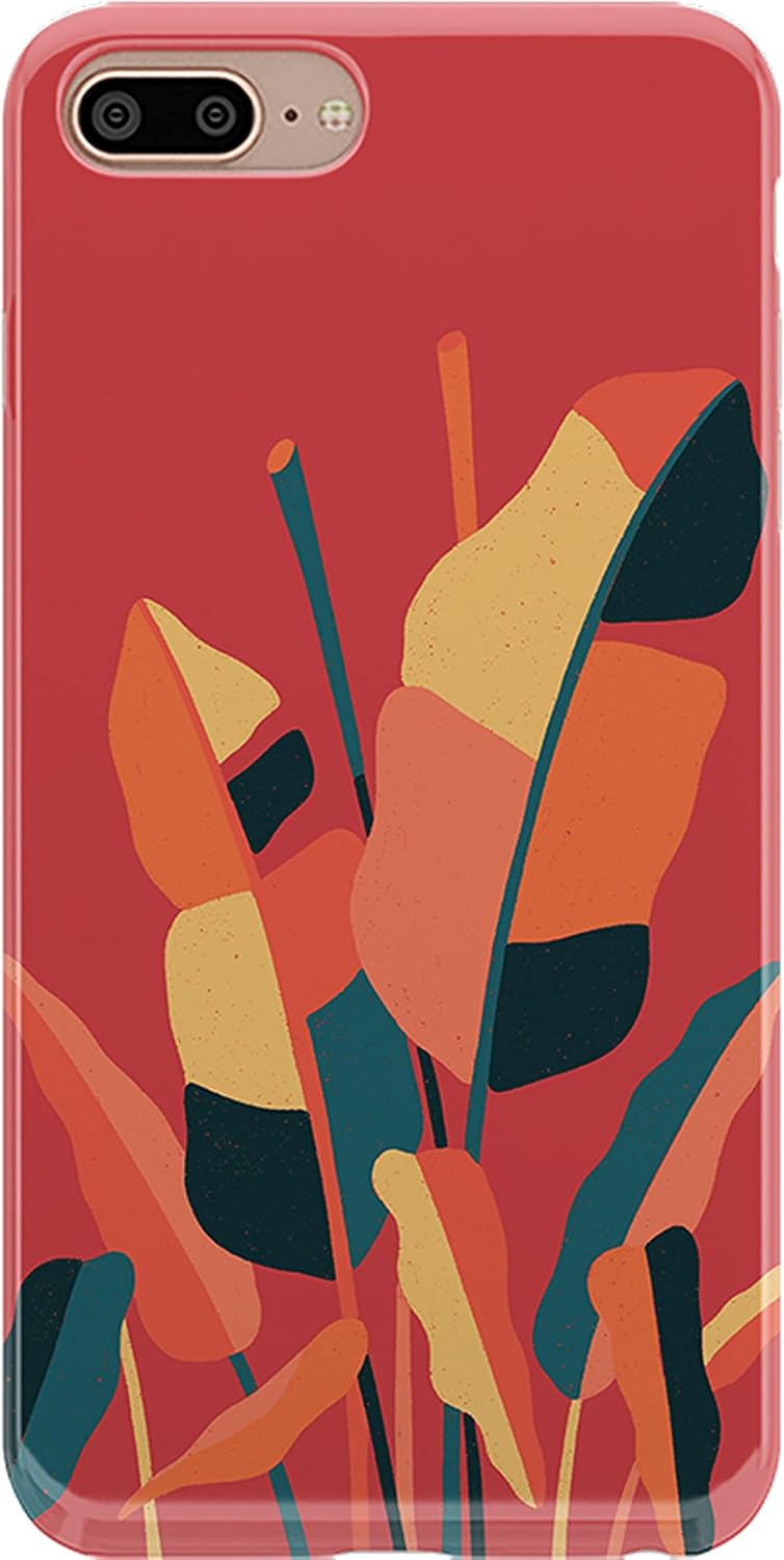 Casely iPhone 6/7/8 Plus Case | Let it Grow | Banana Leaf Floral | Classic Ultra Slim Design
