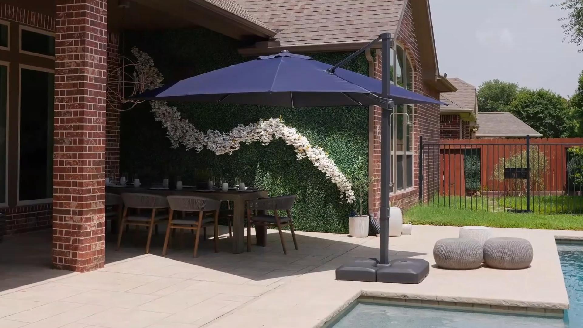 Amazon.com: PURPLE LEAF Patio Umbrella Base 227 lbs Load Capacity
