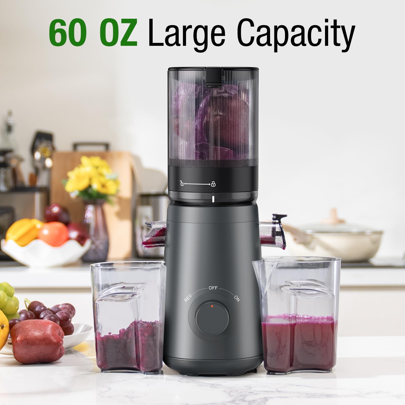 Amazon.com: TUUMIIST Cold Press Juicer Machine, 5.3 Inch Extra