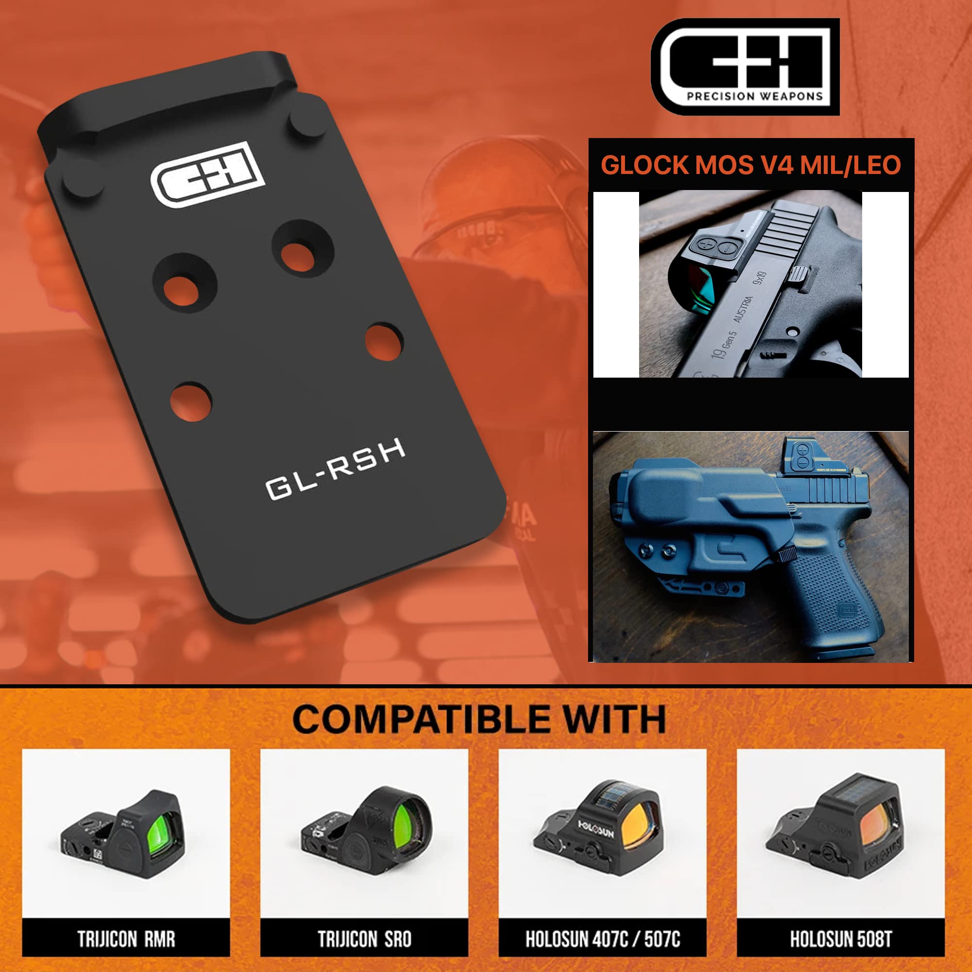 Buy CHPWS Glock MOS Plate V4 MIL Glock Accessories Handgun Sight