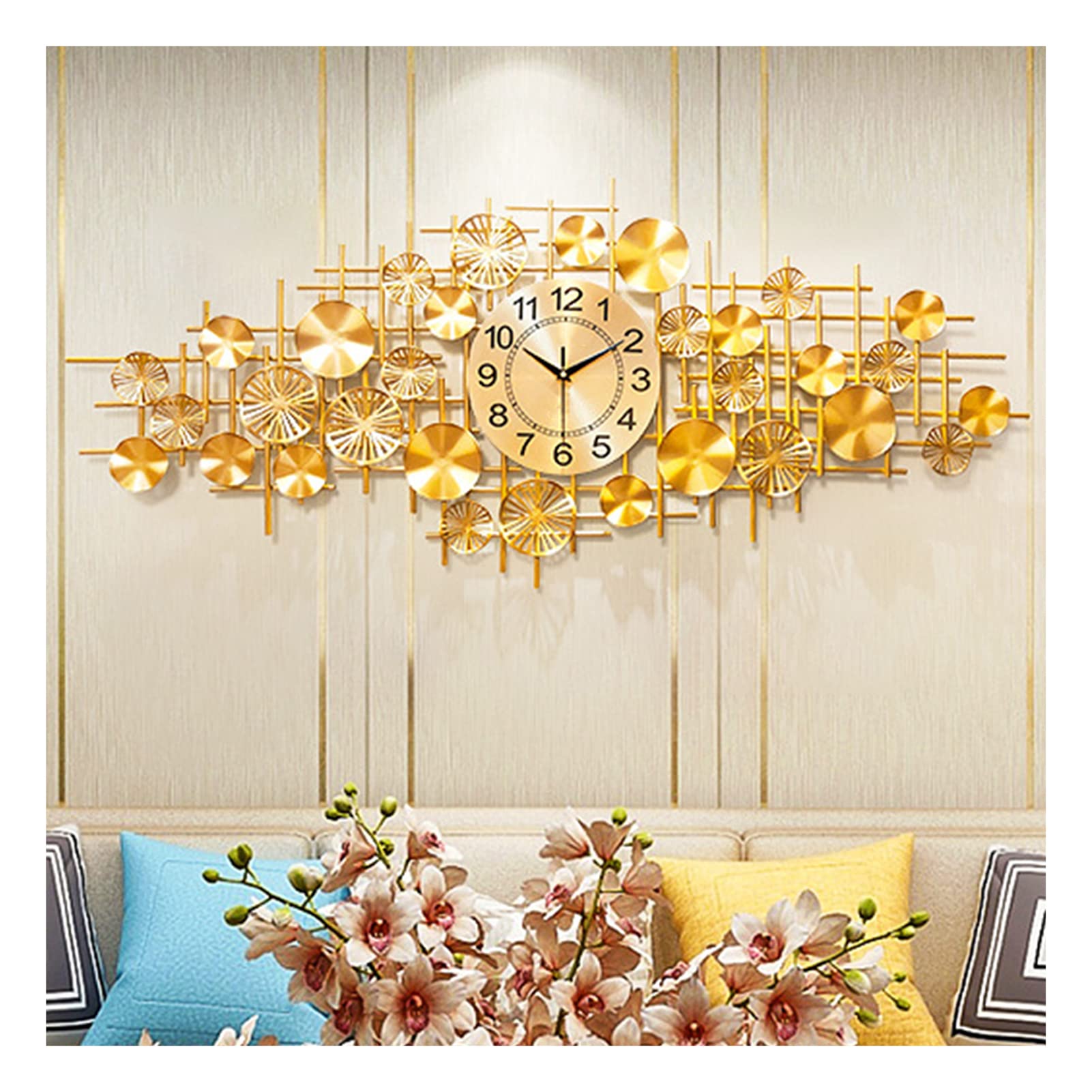 Amazon.com: Modern Wall Clock, Metal 3D Creative Ginkgo Leaf