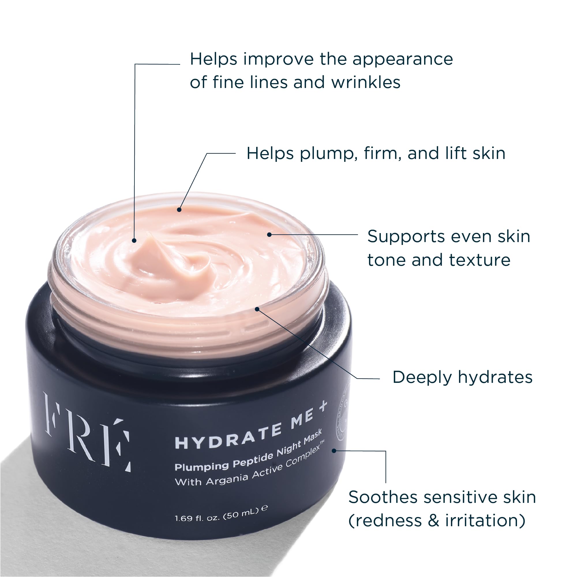 FRÉ Face Plumping Peptide Night Mask – Overnight Mask Firms, Smooths & Renews Skin, With Peptides for Youthful, Hydrated Complexion