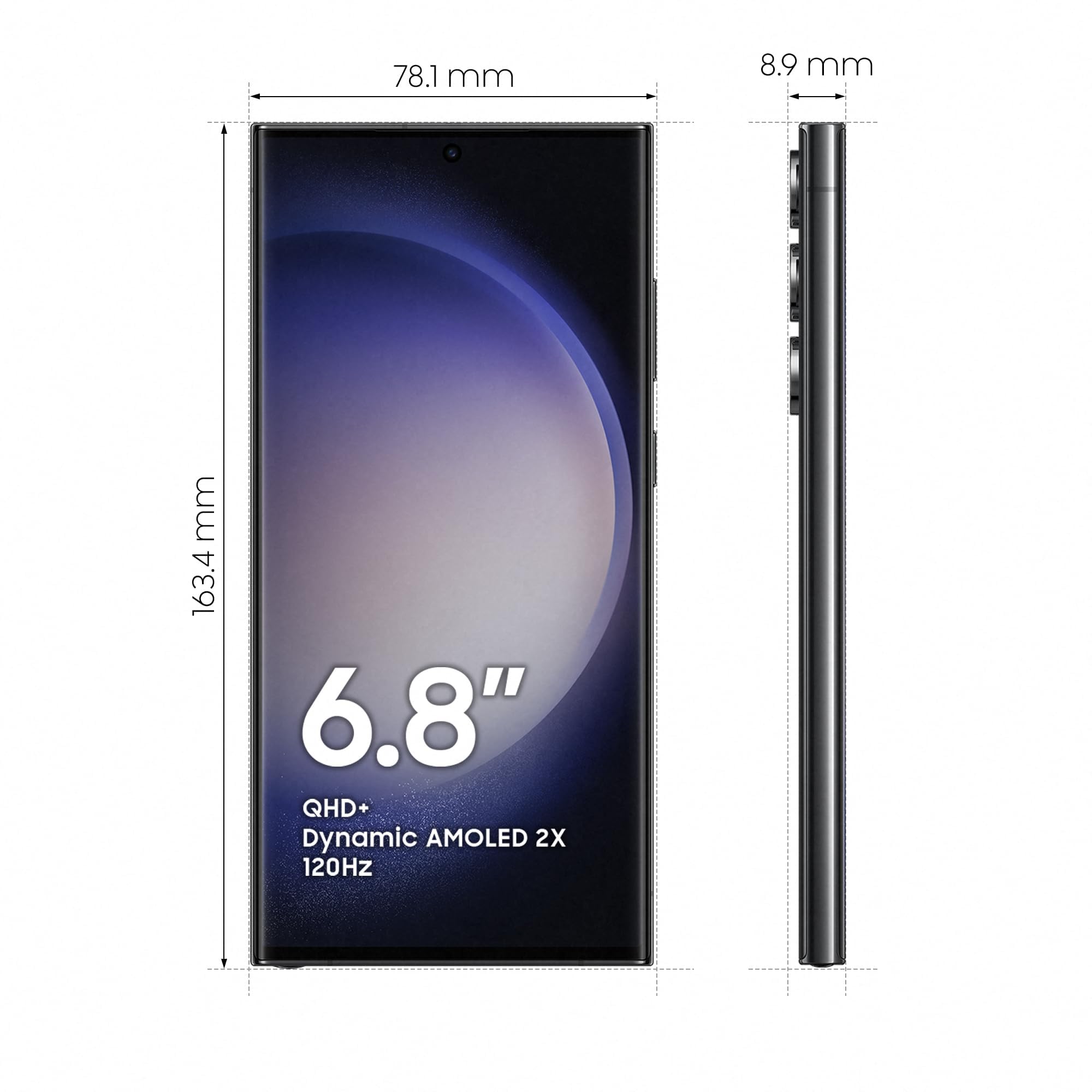 Samsung Galaxy S23 Ultra AI-Android-Smartphone, 256GB, 5.000mAh Akku, Smartphone ohne Vertrag Phantom Black inkl. 36 Monate Herstellergarantie [Exklusiv bei Amazon]