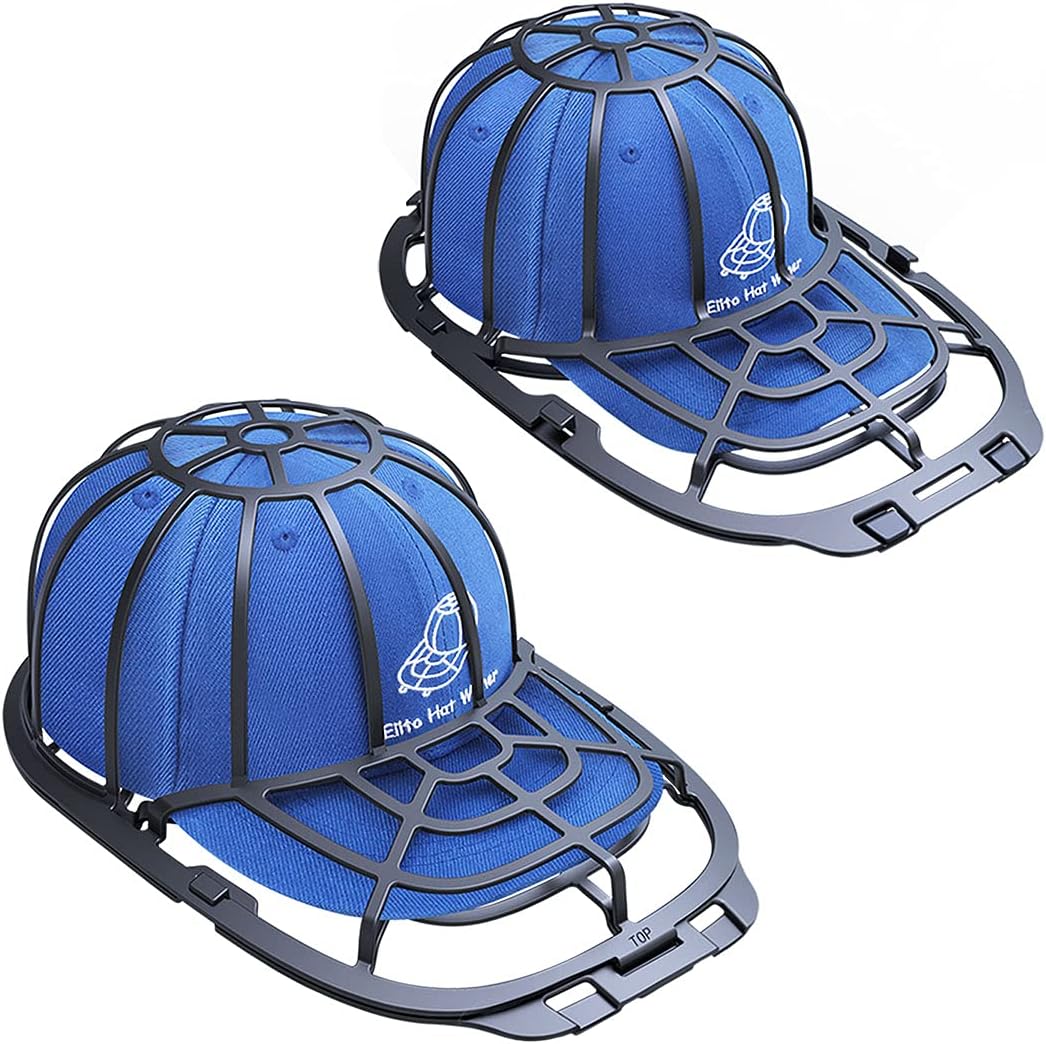 Hat washer for Washing machcine, 2 Pack Hat Cleaner for Baseball Caps Hat Shaper for Dishwasher - Hat Cage Rack Frame fit Adult and Children Wash Caps
