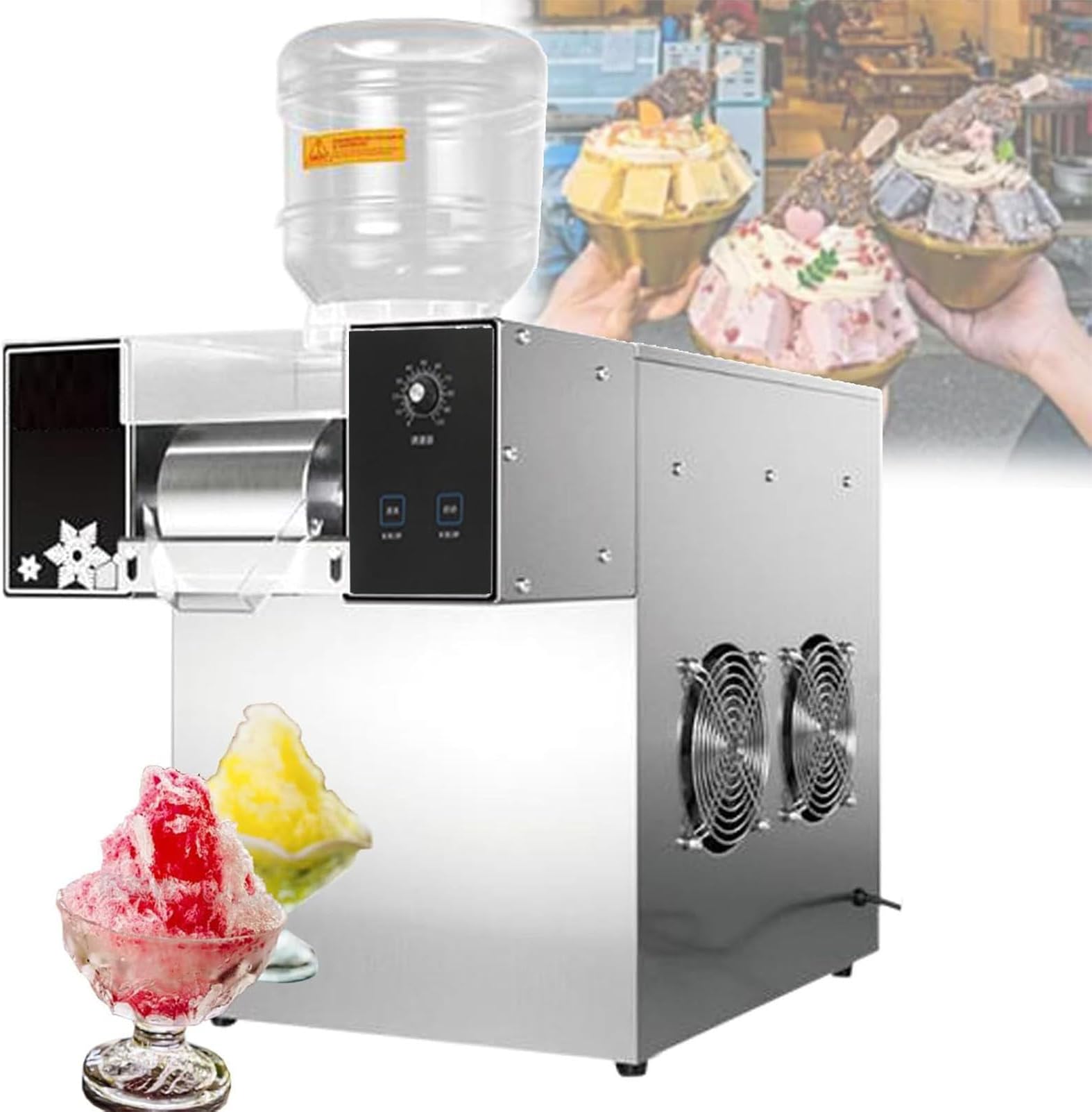 Ice Cream Machine, Continuous Maker for Milk Shaved Ice and Korean Desserts