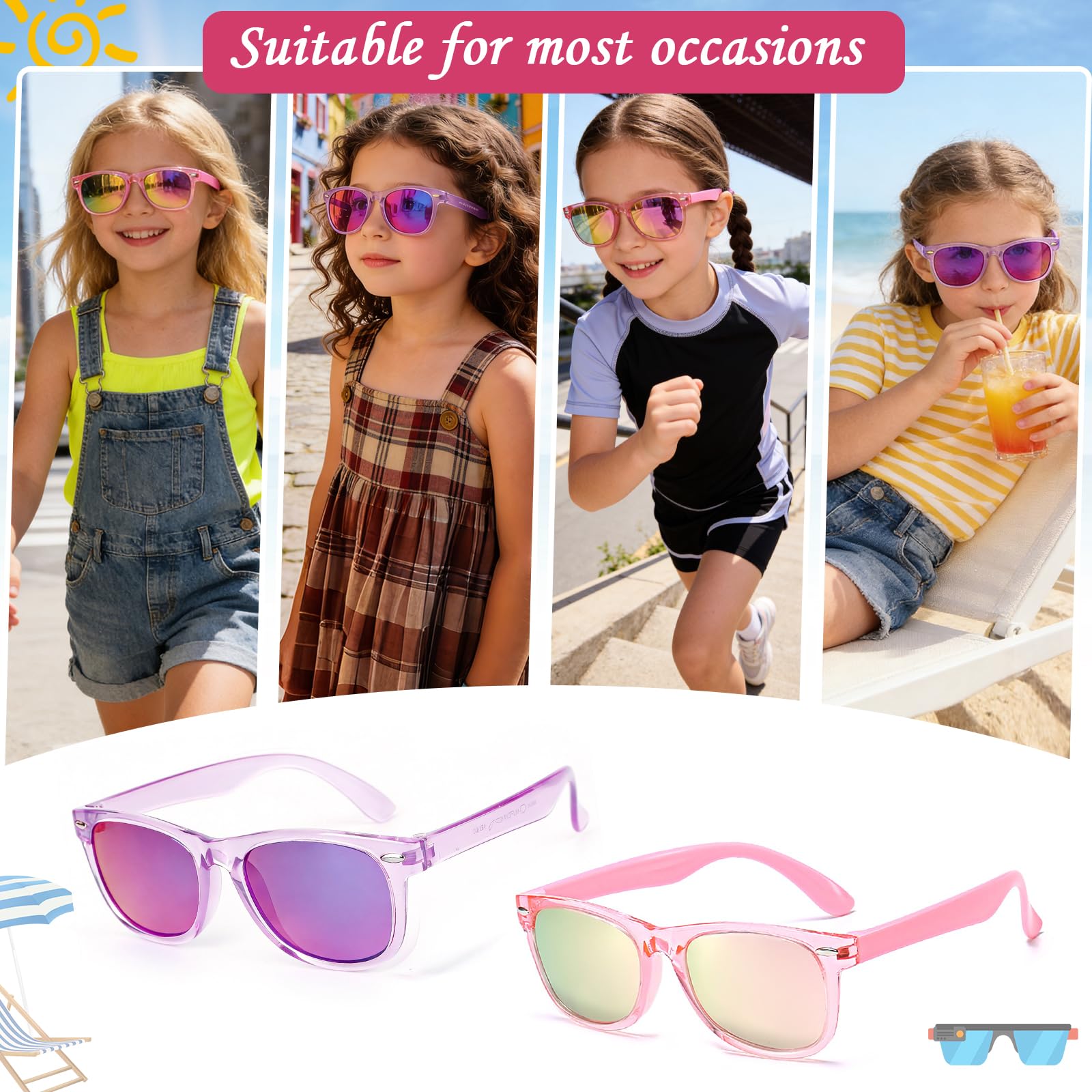 Gafas de Sol Polarizadas UV400 Protección Rayos Ciclismo Deportivas Infantiles 3-10 Años