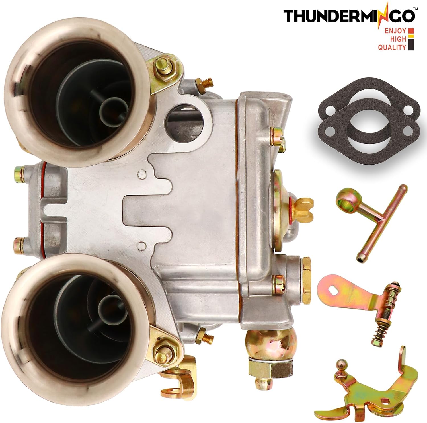 New Carburetor For Weber 40 DCOE 40mm Twin Choke Carb Part Number 19550.174 Fit with 1975-1992 VW water cooled 4CYL 6CYL V8 Engines side draft applications
