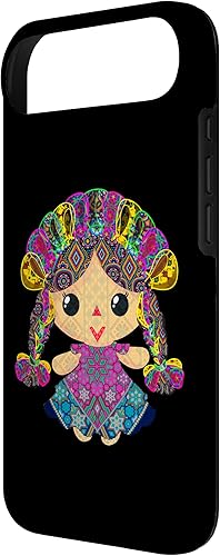 Vista 72 de iPhone 13 Pro Max muñeca mexicana, maria, mazahua arte huichol, lele, estuche
