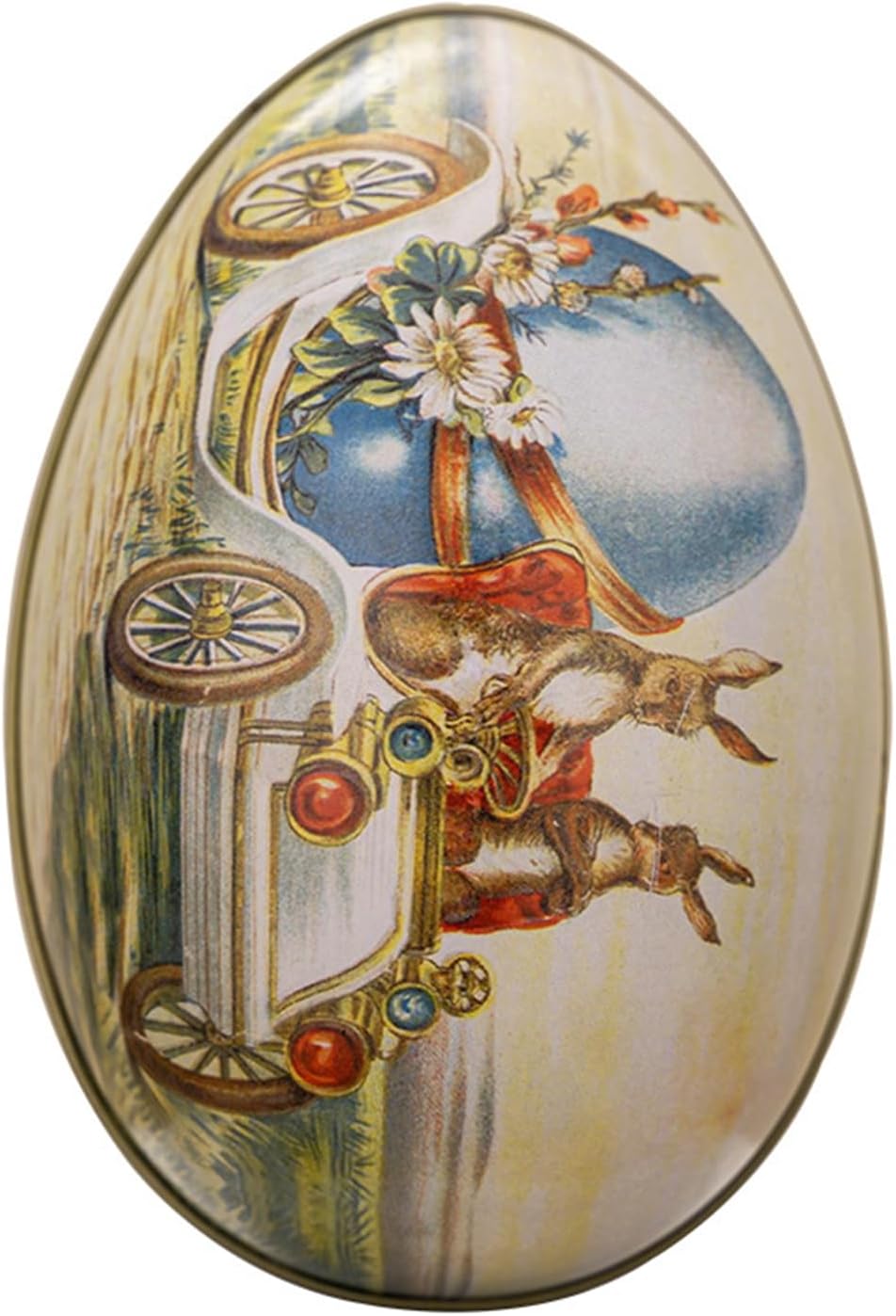 Vintage Tin Easter Eggs, Fillable, Reusable Metal Egg Tins