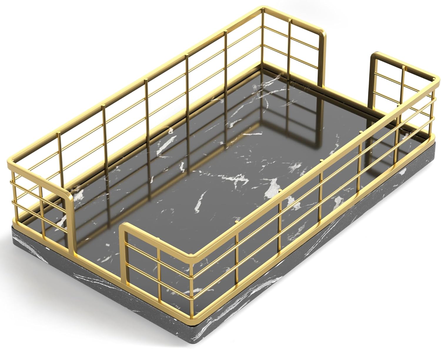 Amazon.com: Wican Marble Guest Towel Holder Tray for Bathroom, Napkins ...