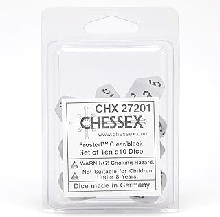 Frosted: Poly D10 Clear/Black (10)