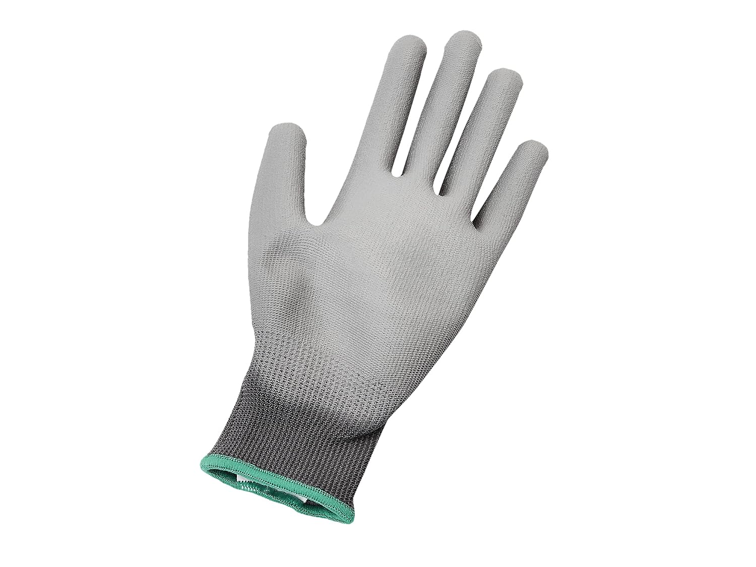 AmazonCommercial 13G Polyester & PU Coated Gloves (Grey), Size M, 12 Pairs