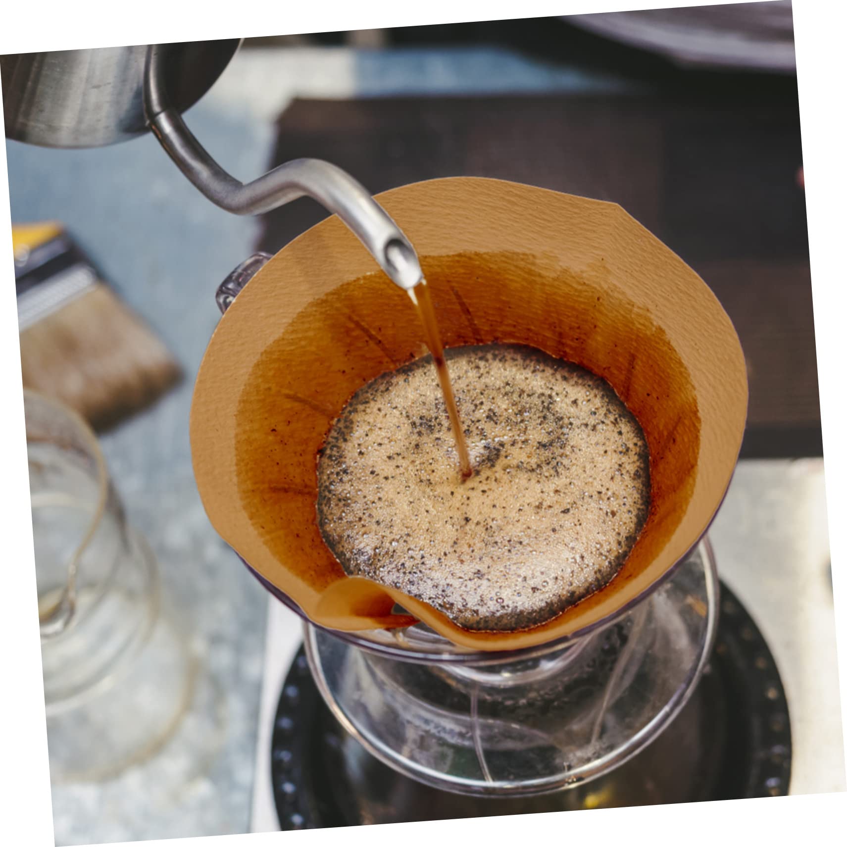 Filtro de Café de Papel Cónico 200 Piezas de Pulpa de Madera