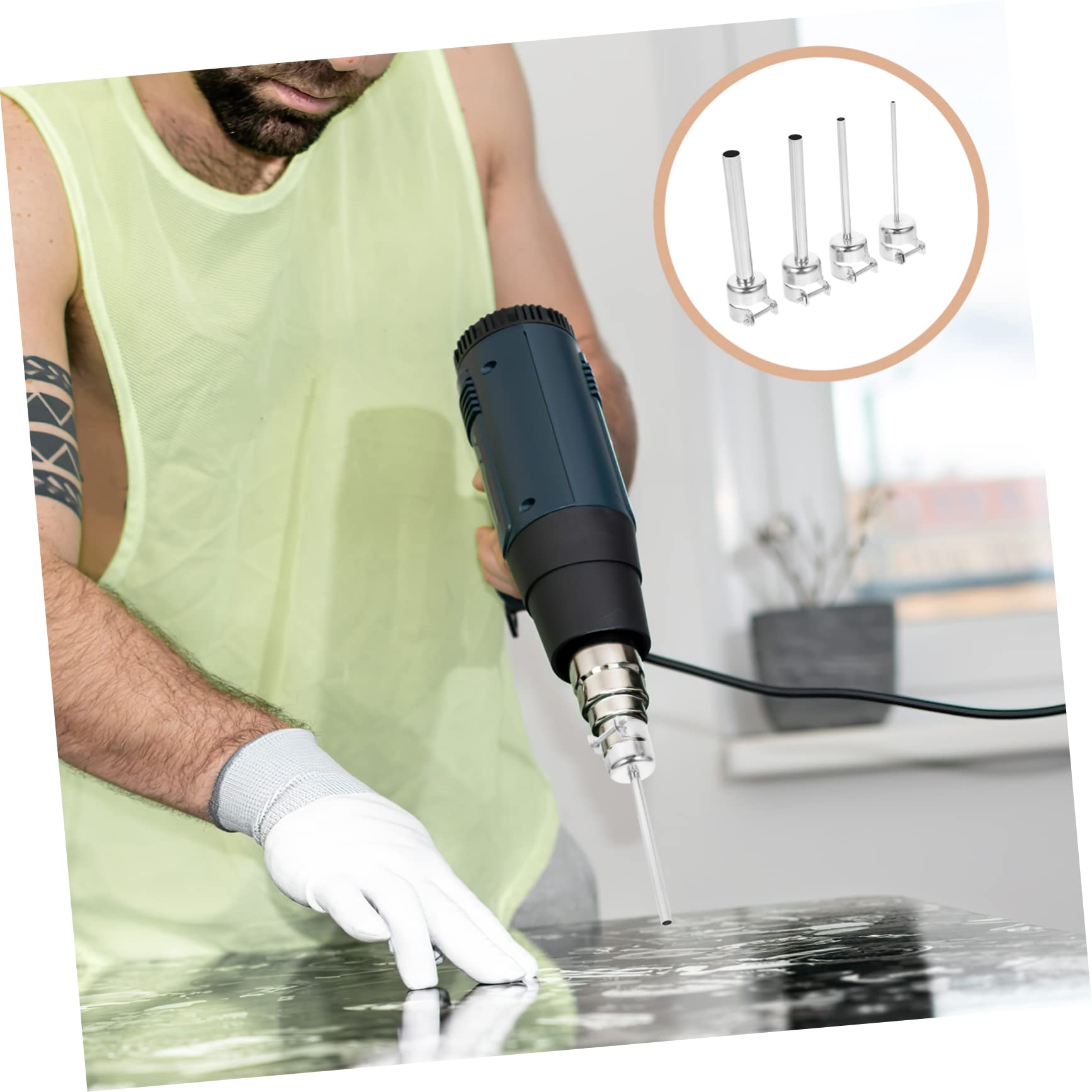 FUNOMOCYA Heat Nozzle Set 3/5/8/10mm Hot Air Soldering Nozzles for Soldering Station