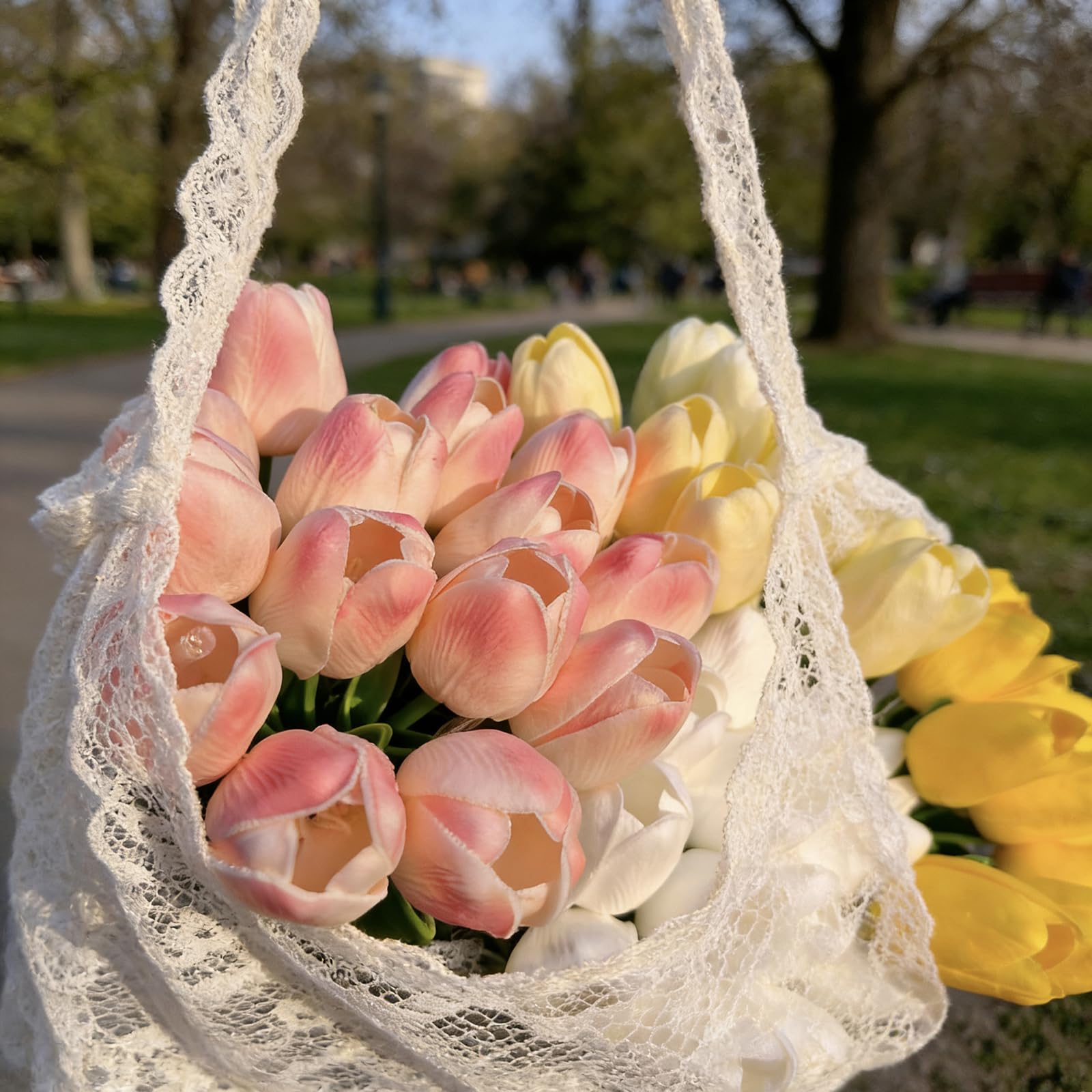 Juego de 15 Lámparas de Tulipán Románticas y Radiantes con Tallos Ajustables, Perfectas para Regalos del Día de la Madre, Luz de Noche Brillante para Hogar, Oficina, Centro de Mesa y Boda