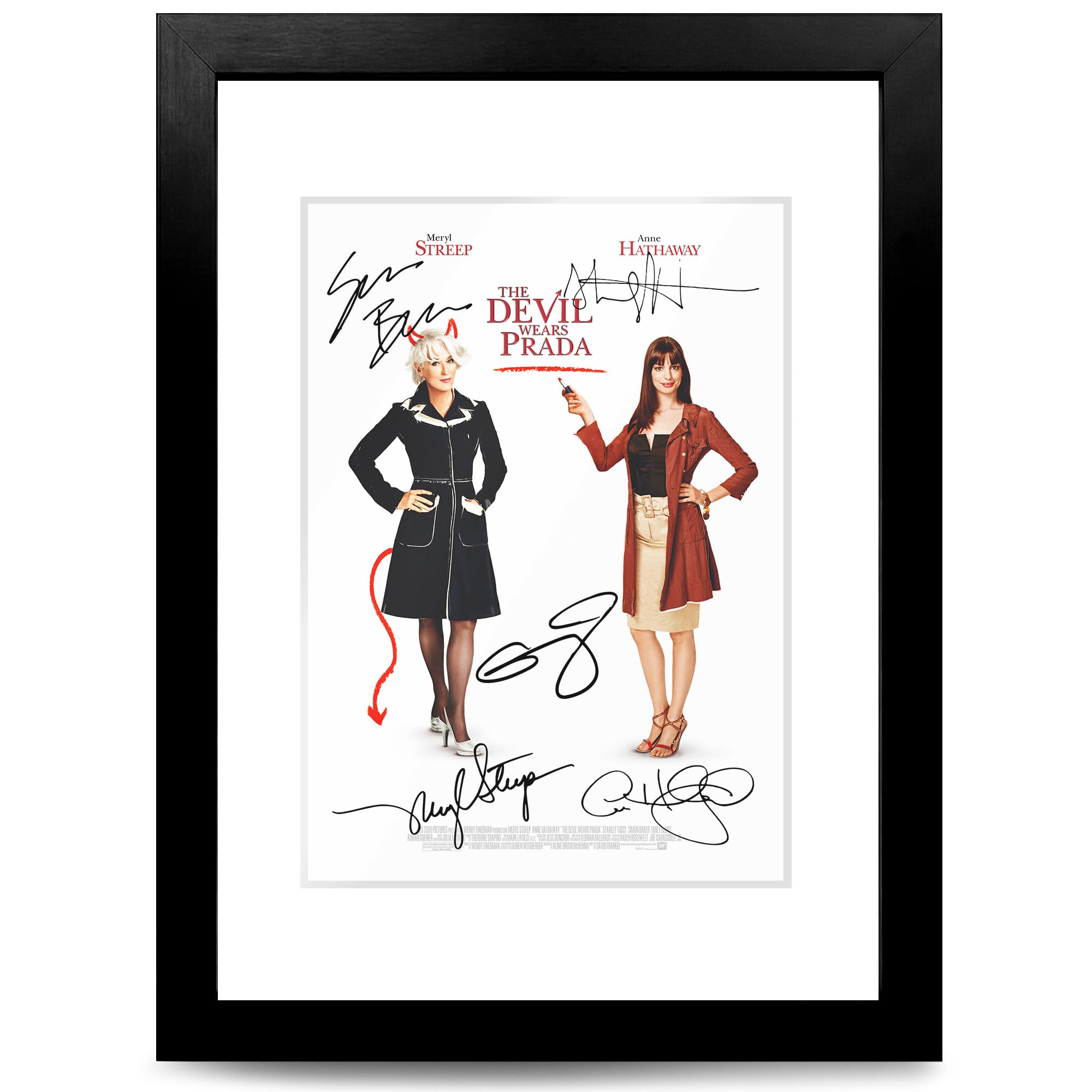 The Devil Wears Prada 2 Cast Signed A4/A3 Poster Photo Print Framed Autograph Gift Movie Fashion Film Meryl Streep Anne Hathaway Emily Blunt (A4 Framed & Mounted)