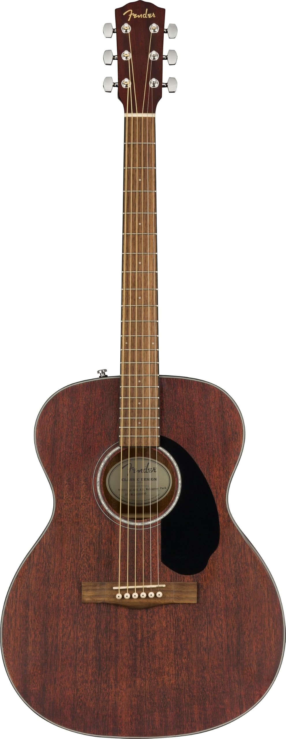 Fender Guitarra acústica de concierto CC-60S, diapasón de nogal, caoba, Incluye cursos virtuales gratuitos en Fender Play