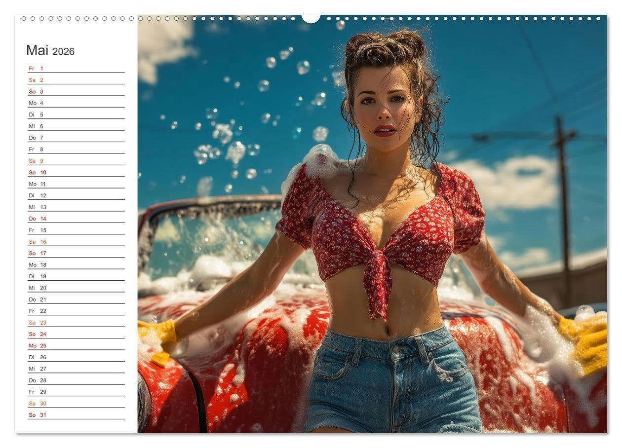 Pin-up Power 2025 (hochwertiger Premium Wandkalender 2026 DIN A2 quer), Kunstdruck in Hochglanz: Dieser Retro-Pin-up-Kalender vereint den ... Motiven für jeden Monat. (CALVENDO Erotik)