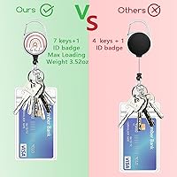 Vista 6 de Be Kind - Cordones para insignias de identificación, lindo carrete de insignia de arco iris resistente con clip de mosquetón, soporte de insignia