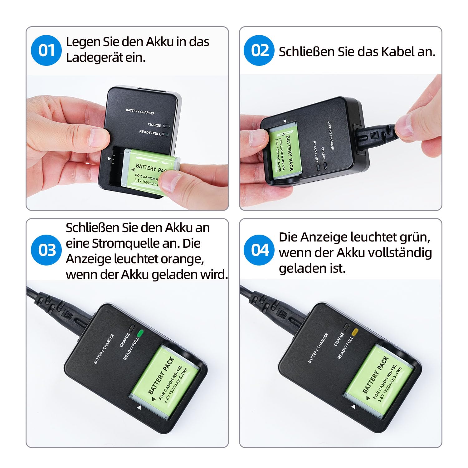 Canon G7x Mark Ii Battery PowerTrust 2pcs NB-13L Battery And - Main Image