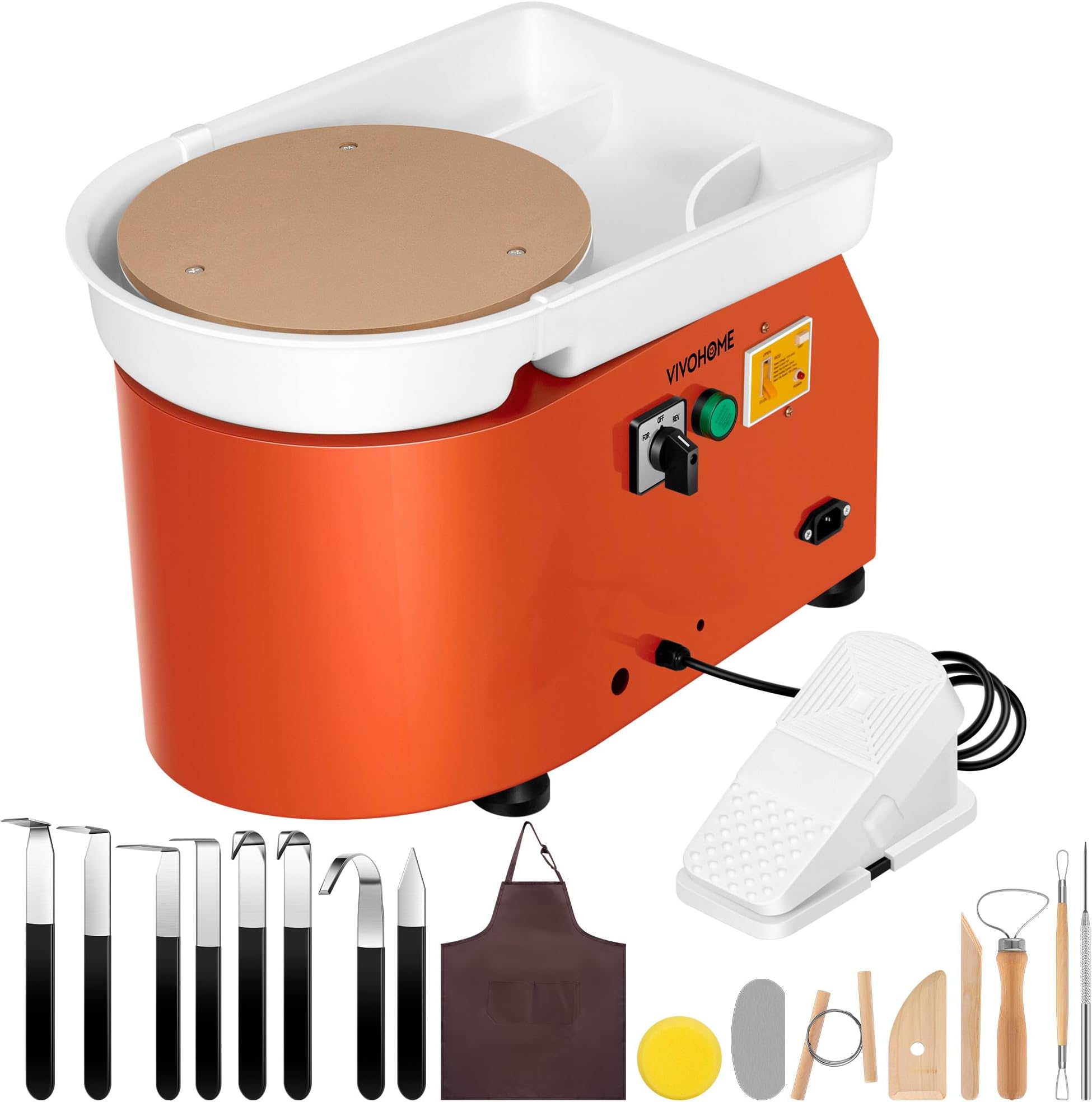 VIVOHOME 28CM Large Electric Pottery Wheel