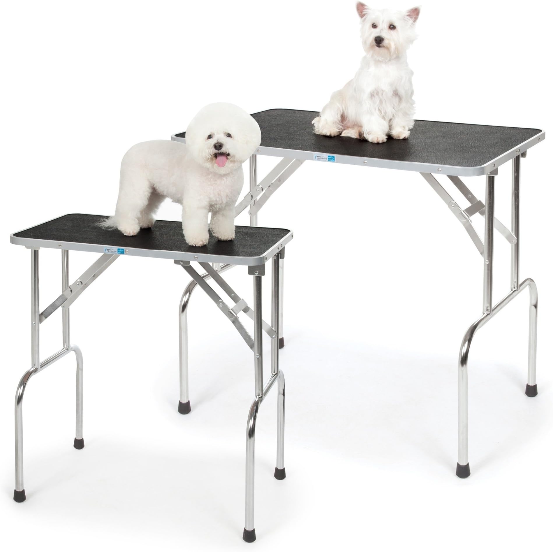 Master Equipment Superior Stainless Steel Folding Dog Grooming Table, 30", Black