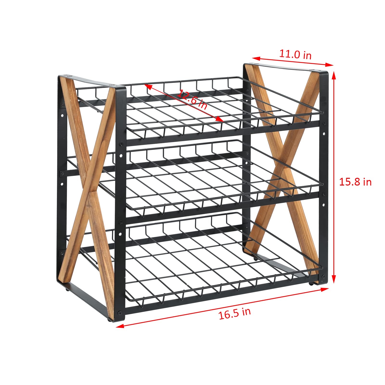 Buy Stackable Can Rack Organizer, 3 Tier Stacking Can Storage Dispenser