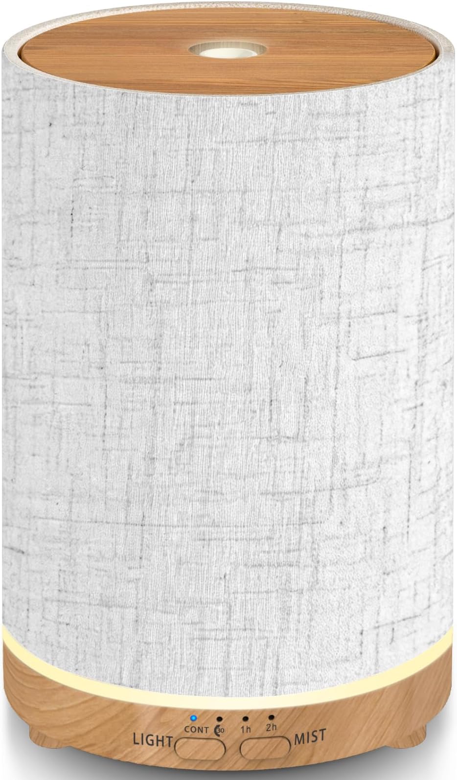 URPOWER 100ML Essential Oil Diffusers for Home with Linen Cover 7 Color Changing Lights, Timer & Auto-Off Scent Diffuser Oil Machine Aromatherapy Air Diffusers for Bedroom Office, Gray