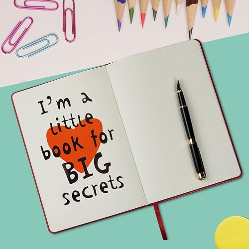 Miniatura 90 de Cuaderno de diario (A5 puntos, color rosa), 192 páginas, tamaño mediano de 5.7 x 8.3 pulgadas, papel grueso de 2.82 oz/m², tapa dura Color rosa,De