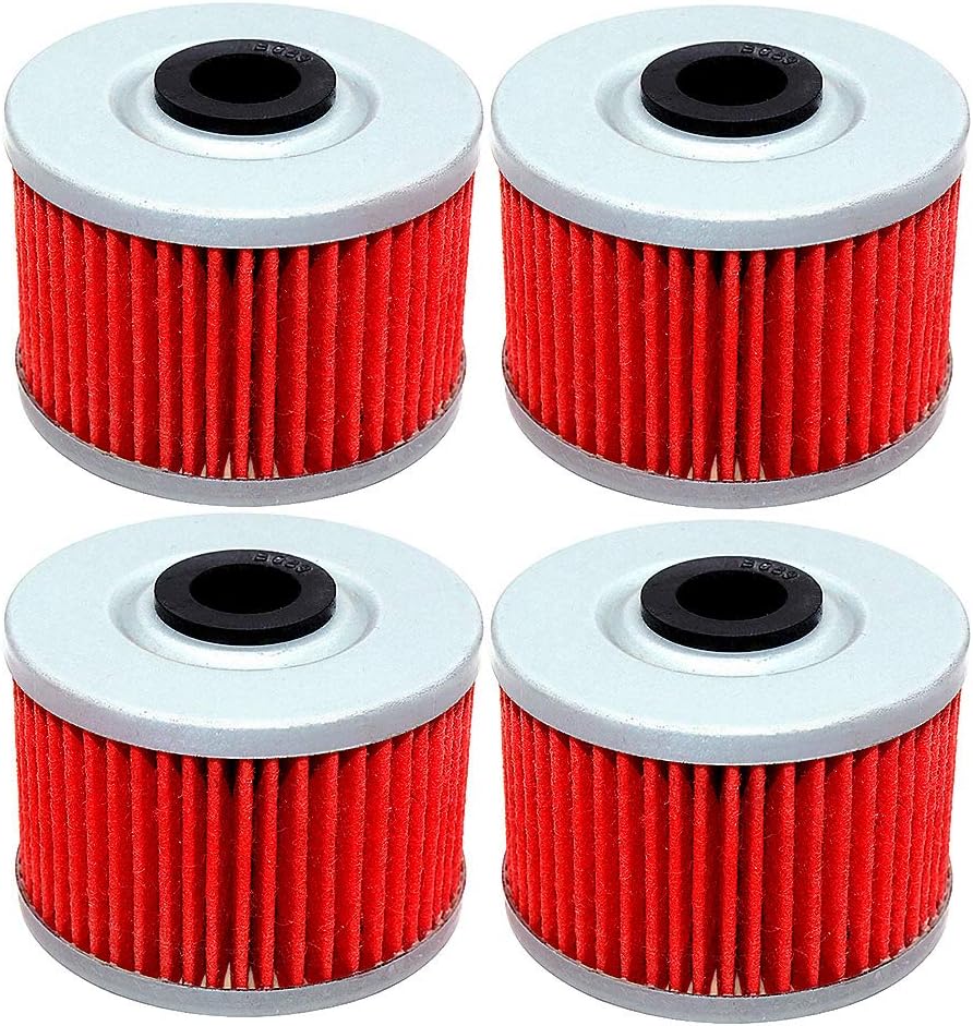 4 Pack Yerbay Compatible Motorcycle Oil Filter for Kawasaki