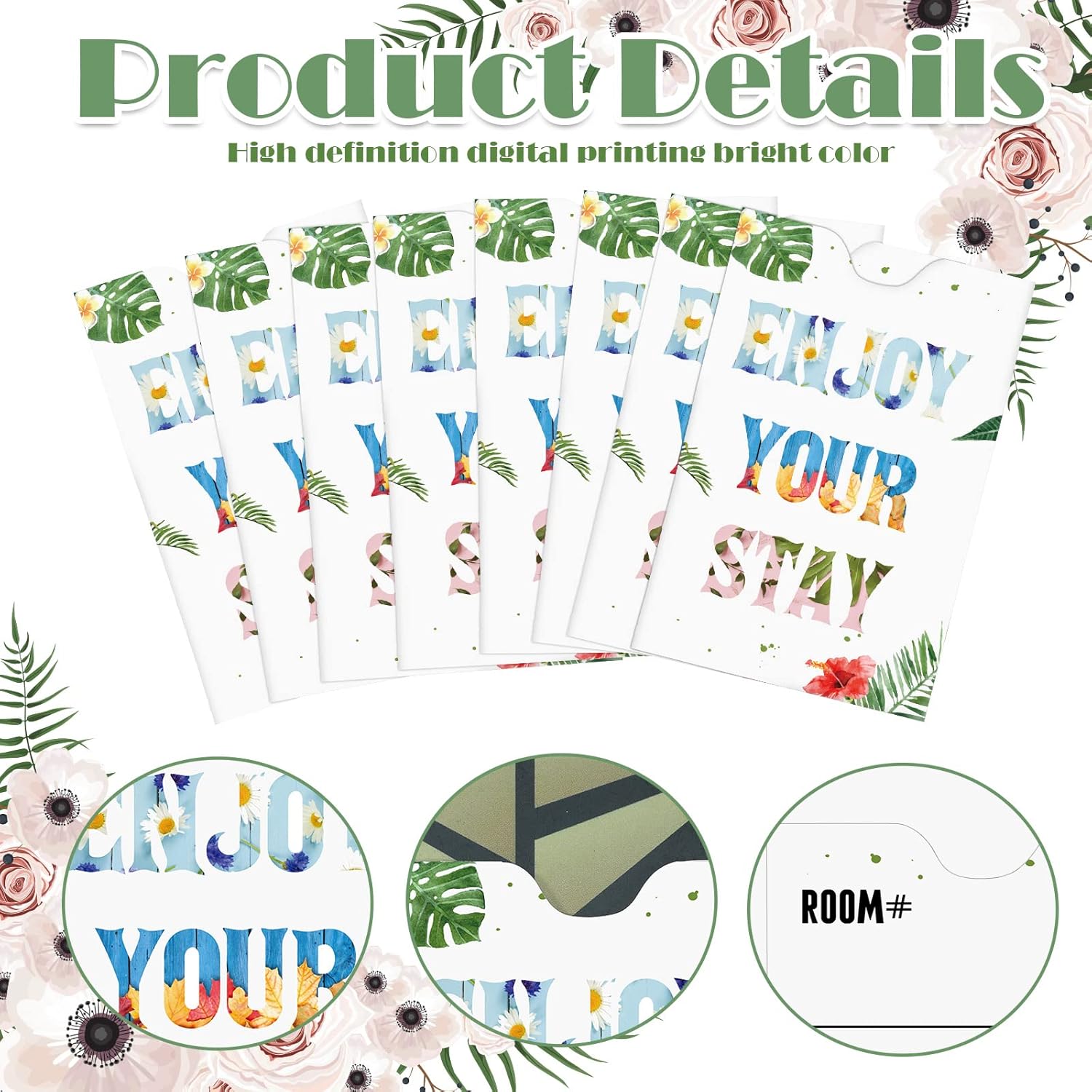 Eaasty 1000 Pcs Hotel Key Card Envelope Key Card Holder Sleeve Enjoy Your Stay Keycard Cover for Hotel Office, 2. 4 x 3. 5 Inch
