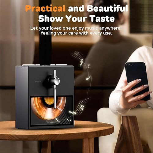 Miniatura 5 de WSKEN Altavoz Bluetooth retro, regalos para amantes de la música, mujeres, hombres, inauguración de la casa, decoración de escritorio estética