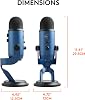 Logitech for Creators Blue Yeti USB Microphone for Recording, Streaming, Gaming, Podcasting on PC and Mac, Condenser Mic for Laptop or Computer with Blue VO!CE Effects, Adjustable Stand - Blue