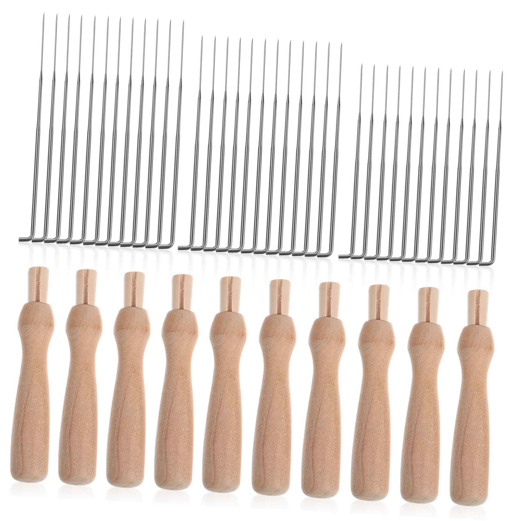 Housoutil Felting Needles 46pcs Wool Felting Kit with Wooden Handles Ideal for Craft Lovers