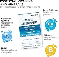 Vista 2 de Granions Complejo de píldoras relajantes musculares, magnesio, potasio, selenio, cobre, vitaminas B, relajante, suplemento diario de comodidad