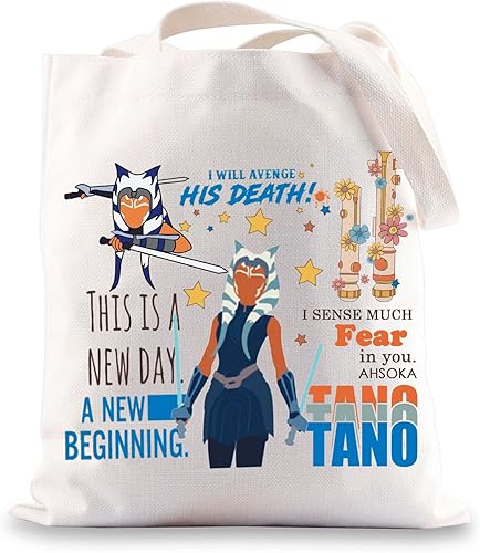 G2TUP Ahsoka Tano Inspired - Bolsa de mano reutilizable Jedi para fanáticos de Ahsoka