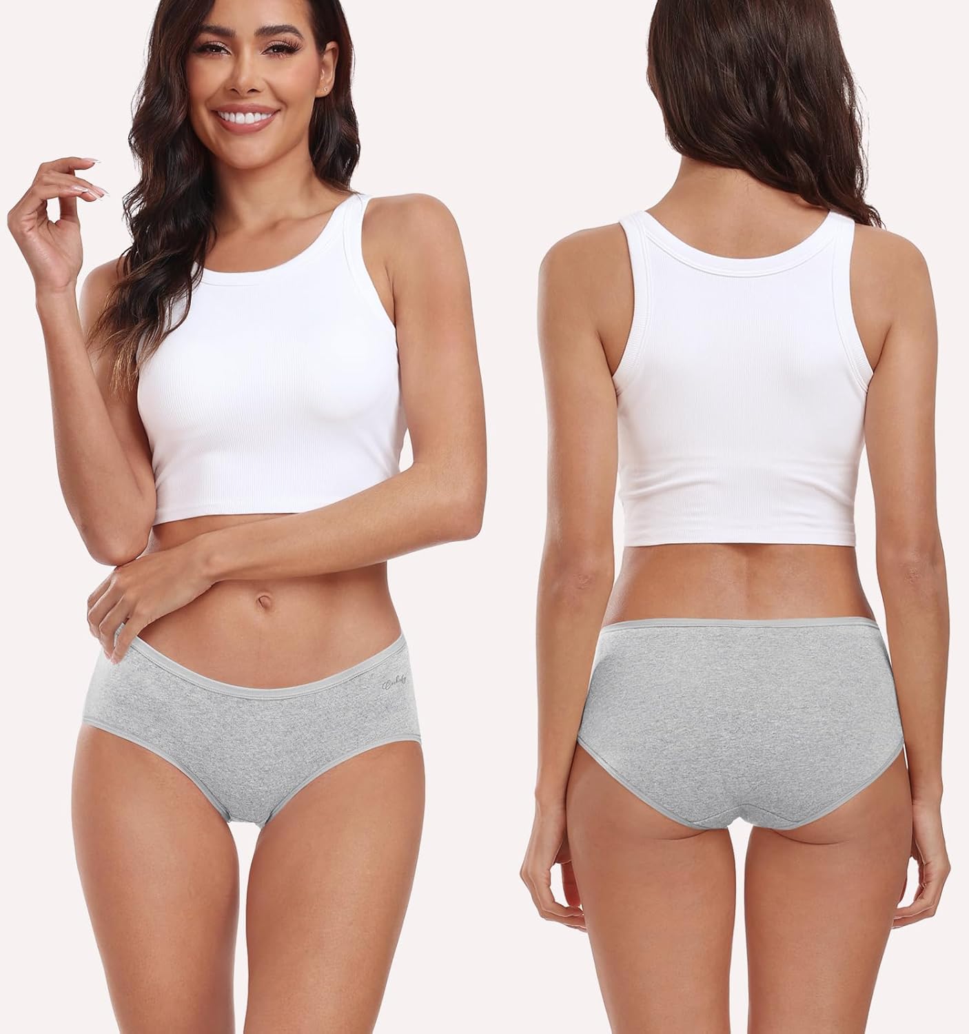 coskefy Womens Underwear Cotton Hipster Panties Low Rise Breathable Ladies Bikini Undies 6 Packs - Image 2